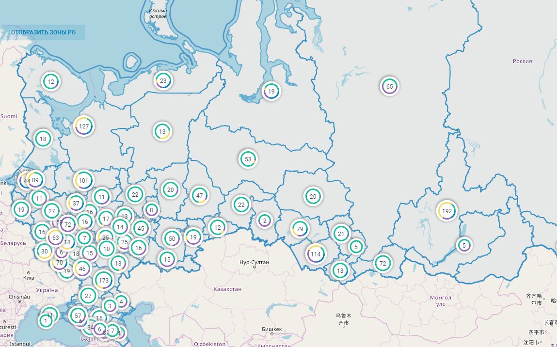 Свалки в россии карта